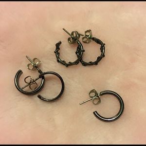 Small hoop earrings bundle
